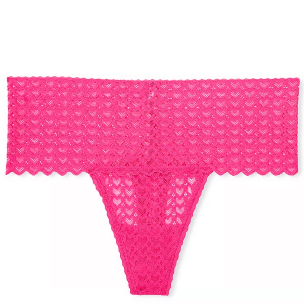 🩷Pink heart Lace Thong Panty